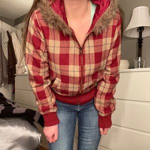 RUE 21 fur hood coat